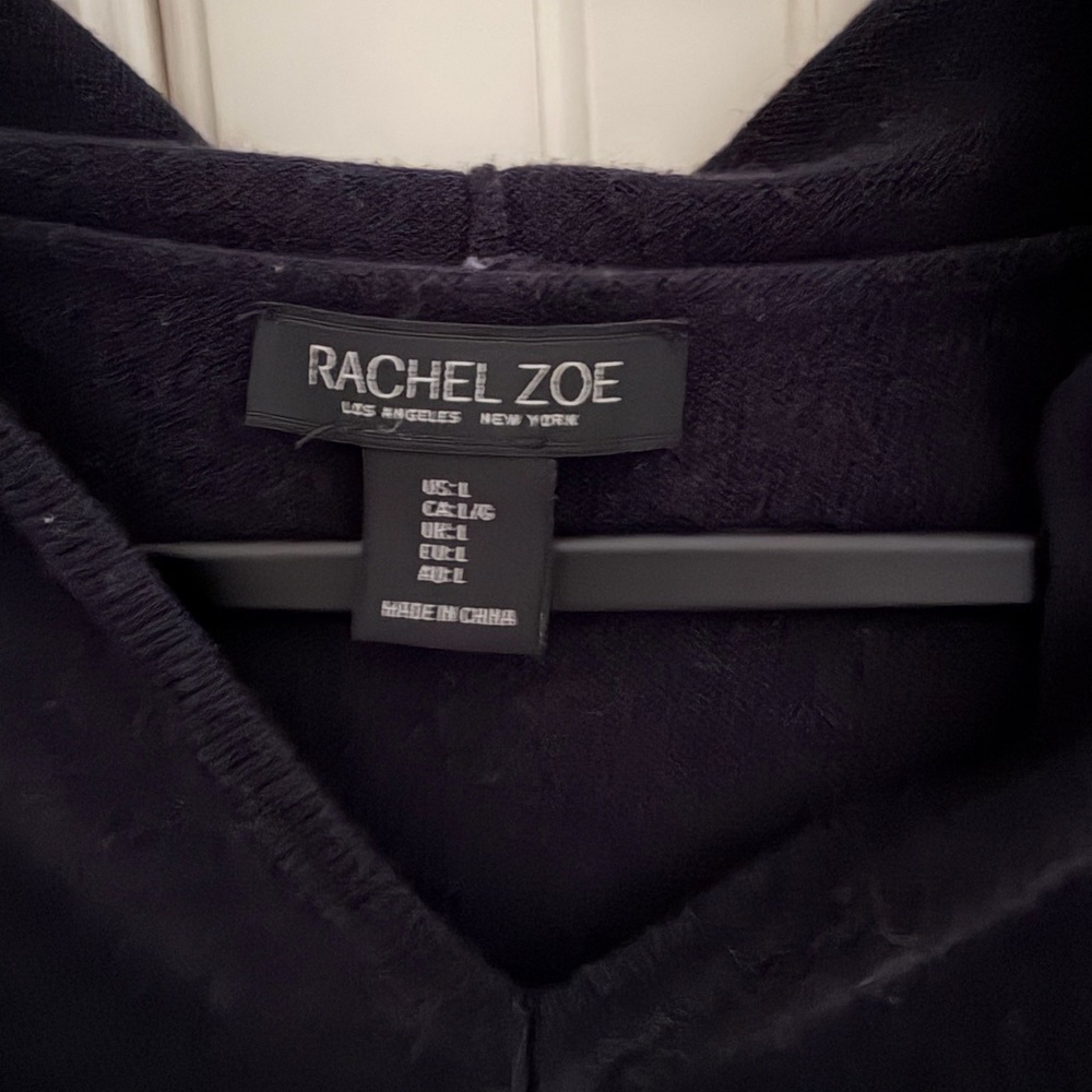 Rachel Zoe Navy Star V-Neck Hooded Sweater - Picture 2 of 4